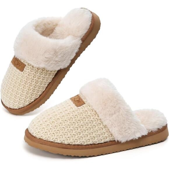 Cozy House Slippers for Women with Memory Foam Soft Warm Fuzzy Slippers - Picture 2 of 7